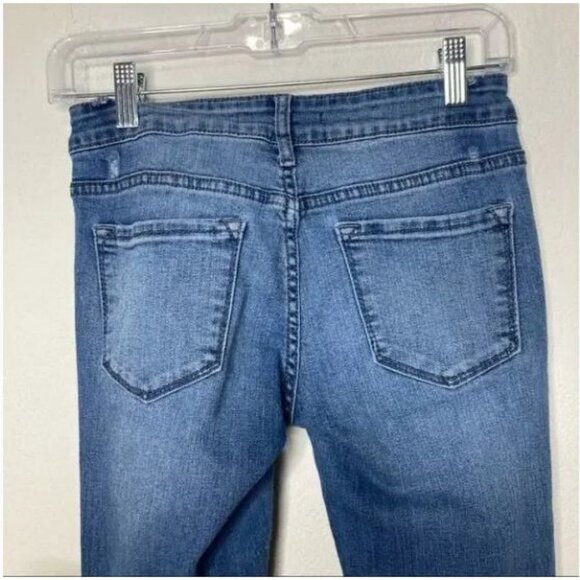 KanCan Los Angeles Womens Distressed Skinny Jeans Size 3/25 Blue Denim - Picture 3 of 7